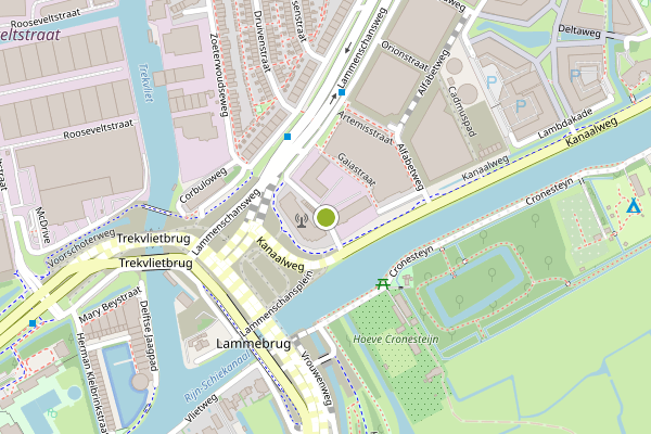 Ambulance-melding op Plantijnstraat, Leiden op 30 juli, kaart-overzicht