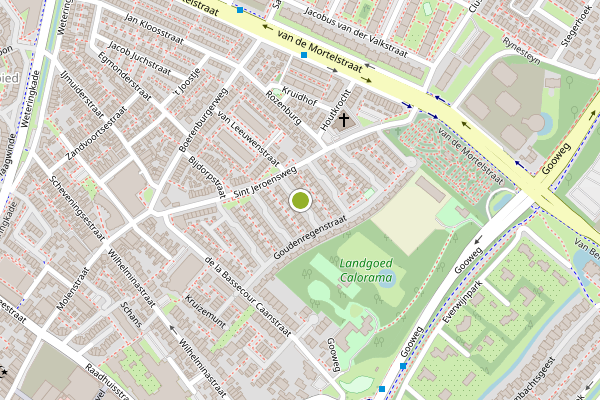 Ambulance-melding op Leydtwech, Noordwijk op 30 juli, kaart-overzicht