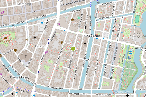 Ambulance-melding op Uiterstegracht, Leiden op 30 juli, kaart-overzicht