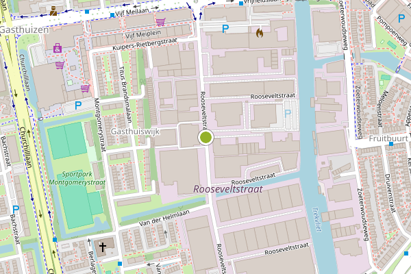 Ambulance-melding op Rooseveltstraat, Leiden op 30 juli, kaart-overzicht