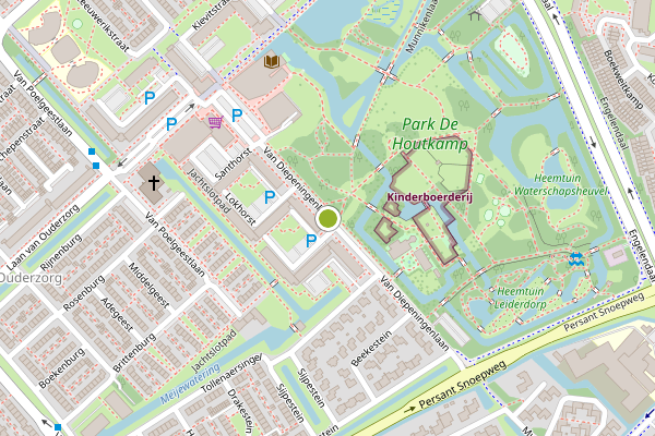 Ambulance-melding op Van Diepeningenlaan, Leiderdorp op 31 juli, kaart-overzicht