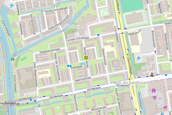 Ambulance-melding op Richard Holstraat, Leiden op 31 juli, kaart-overzicht