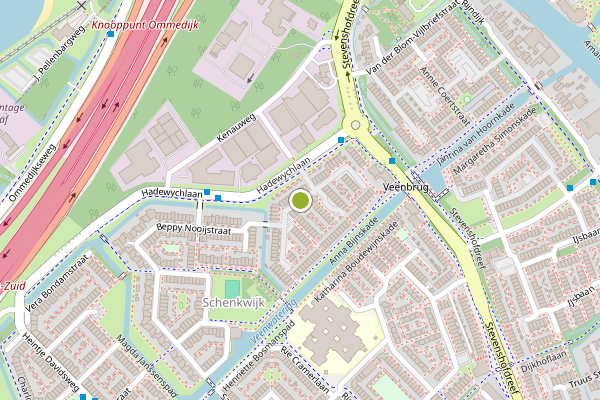Ambulance-melding op Anna Maria van Schuurmanstraat, Leiden op 31 juli, kaart-overzicht