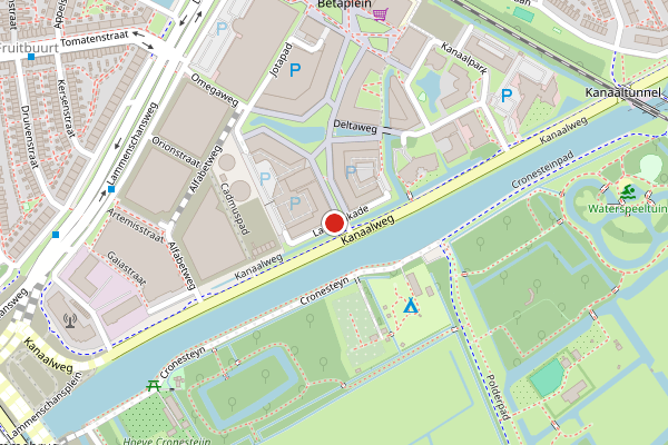 Brandweer-melding op Lambdakade, Leiden op 31 juli, kaart-overzicht