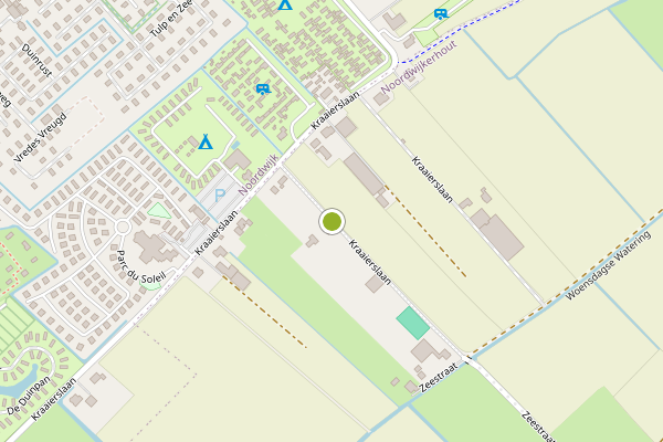 Ambulance-melding op Kraaierslaan, Noordwijkerhout op 1 augustus, kaart-overzicht