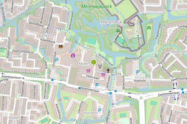 Ambulance-melding op Pelmolen, Leiden op 1 augustus, kaart-overzicht