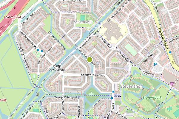 Ambulance-melding op Sara Trooststraat, Leiden op 1 augustus, kaart-overzicht
