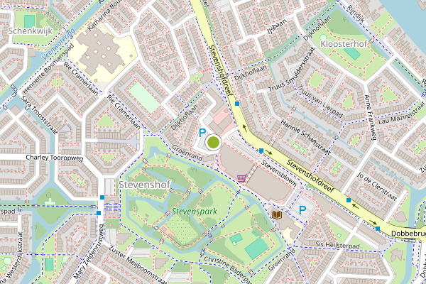 Ambulance-melding op Ina Boudier-Bakkerplein, Leiden op 1 augustus, kaart-overzicht