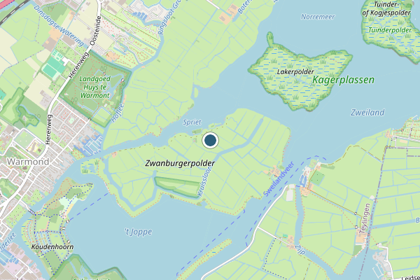 Politie-melding op Kagerplassen, Warmond op 1 augustus, kaart-overzicht