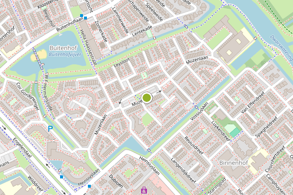 Ambulance-melding op Muzenlaan, Leiderdorp op 1 augustus, kaart-overzicht