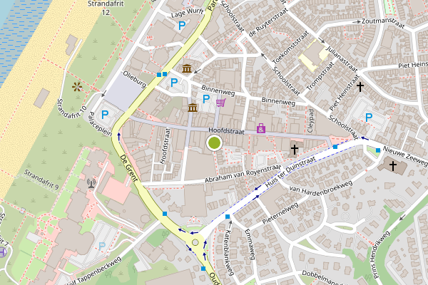 Ambulance-melding op Gasthuissteeg, Noordwijk op 1 augustus, kaart-overzicht