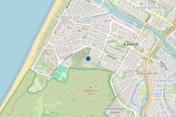 Politie-melding op Katwijk op 1 augustus, kaart-overzicht