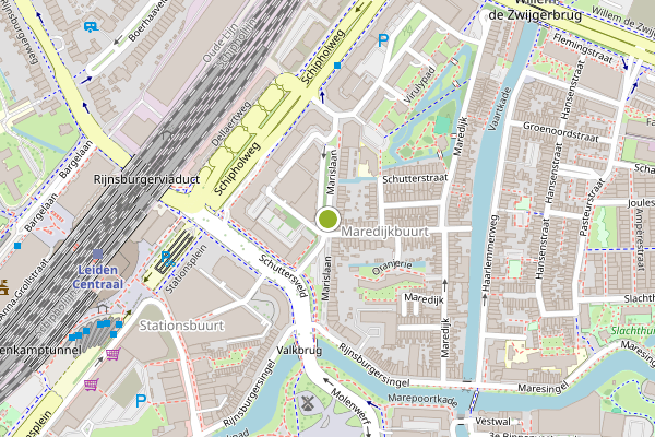 Ambulance-melding op Marislaan, Leiden op 1 augustus, kaart-overzicht