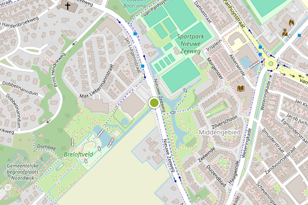 Ambulance-melding op Nieuwe Zeeweg, Noordwijk op 2 augustus, kaart-overzicht