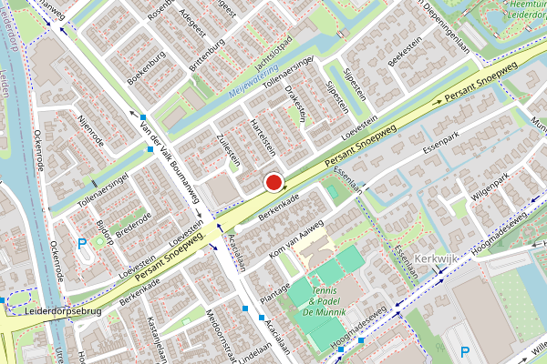 Brandweer-melding op Loevestein, Leiderdorp op 2 augustus, kaart-overzicht