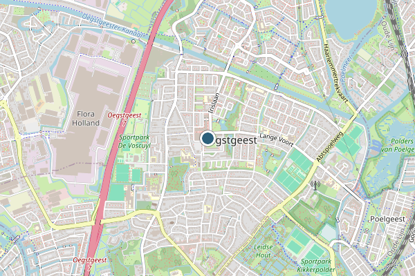Politie-melding op Oegstgeest op 3 augustus, kaart-overzicht