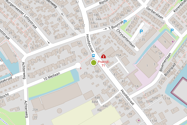 Ambulance-melding op Hoofdstraat, Valkenburg ZH op 3 augustus, kaart-overzicht