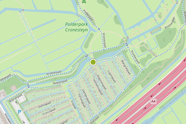 Ambulance-melding op Boerenpad, Leiden op 3 augustus, kaart-overzicht