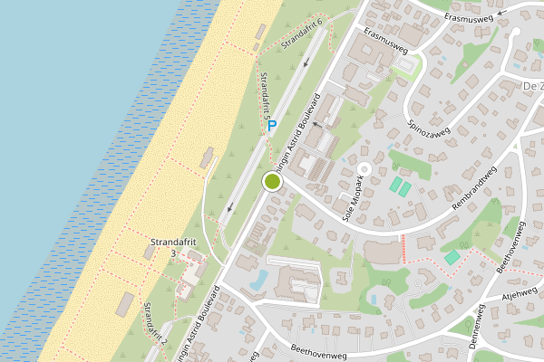 Ambulance-melding op Koningin Astrid Boulevard, Noordwijk op 3 augustus, kaart-overzicht