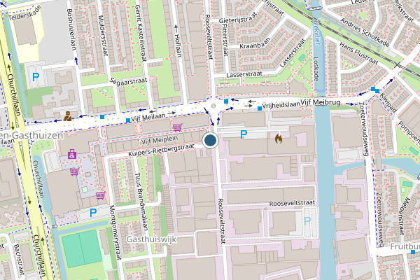 Politie-melding op Rooseveltstraat, Leiden op 3 augustus, kaart-overzicht