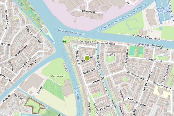 Ambulance-melding op Weegbree, Rijnsburg op 4 augustus, kaart-overzicht