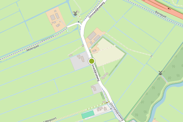 Ambulance-melding op Ommedijkseweg, Zoeterwoude op 4 augustus, kaart-overzicht