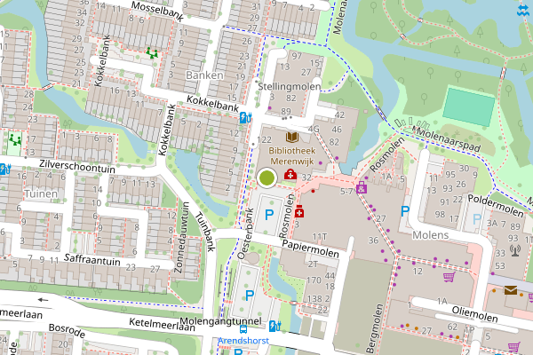 Ambulance-melding op Rosmolen, Leiden op 4 augustus, kaart-overzicht