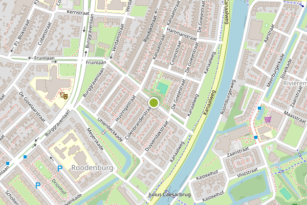 Ambulance-melding op Roomburgerlaan, Leiden op 4 augustus, kaart-overzicht