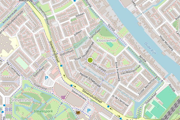 Ambulance-melding op Reina Prinsen Geerligspad, Leiden op 4 augustus, kaart-overzicht