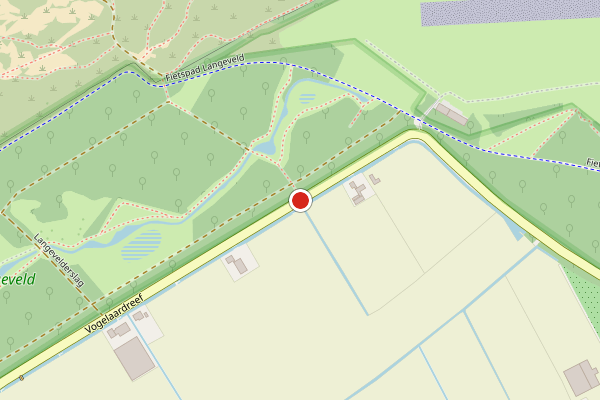 Brandweer-melding op Vogelaardreef, Noordwijk op 4 augustus, kaart-overzicht