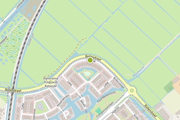 Ambulance-melding op Lelie, Voorhout op 4 augustus, kaart-overzicht