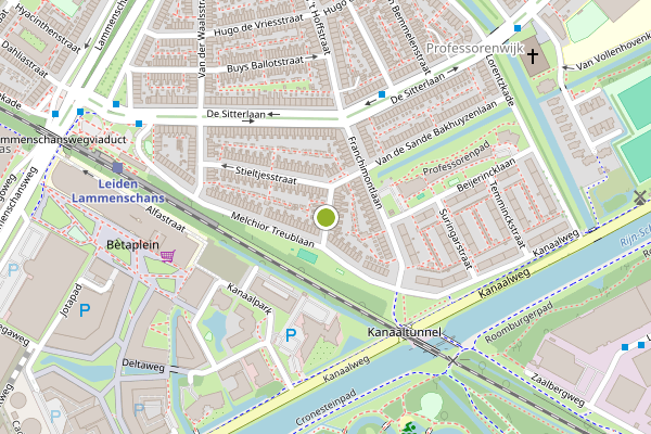 Ambulance-melding op Van der Hoevenstraat, Leiden op 4 augustus, kaart-overzicht