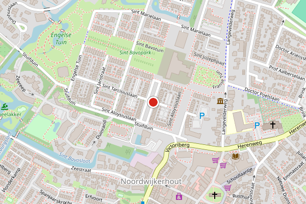 Brandweer-melding op Sint Paulusplantsoen, Noordwijkerhout op 4 augustus, kaart-overzicht