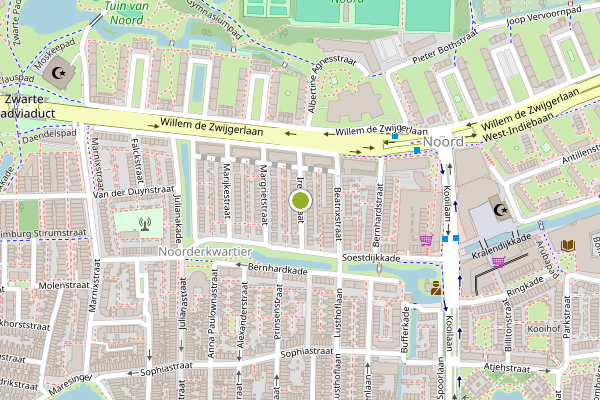 Ambulance-melding op Irenestraat, Leiden op 5 augustus, kaart-overzicht