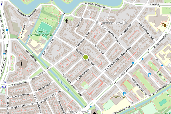 Ambulance-melding op Roodenburgerstraat, Leiden op 5 augustus, kaart-overzicht