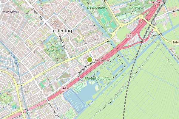 Ambulance-melding op Wilhelminabrug, Leiderdorp op 5 augustus, kaart-overzicht