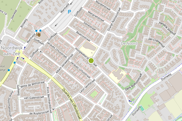Ambulance-melding op Hoogwakersbosstraat, Noordwijk op 5 augustus, kaart-overzicht