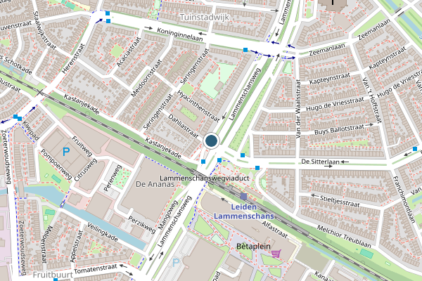 Politie-melding op Lammenschansweg, Leiden op 5 augustus, kaart-overzicht