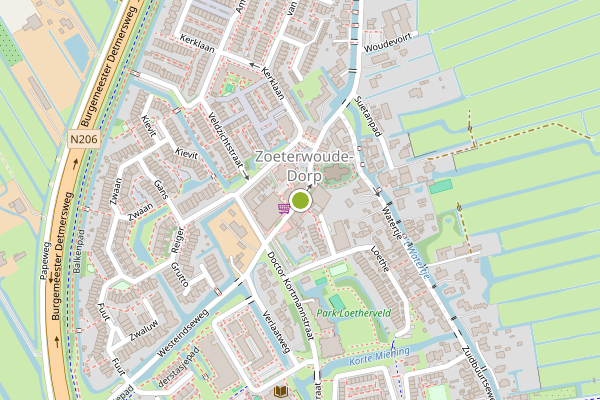 Ambulance-melding op Dorpsstraat, Zoeterwoude op 5 augustus, kaart-overzicht