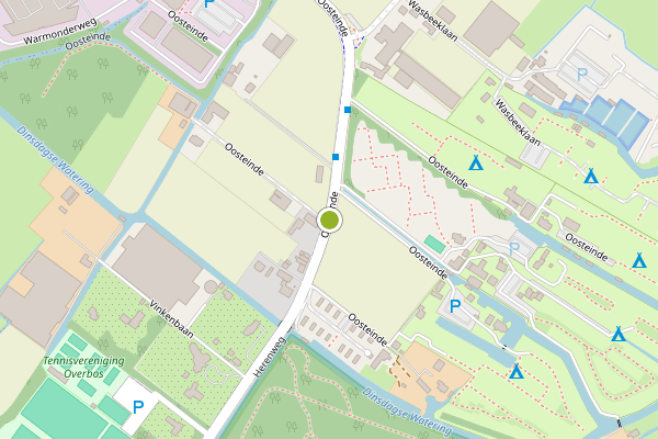 Ambulance-melding op Warmond op 5 augustus, kaart-overzicht