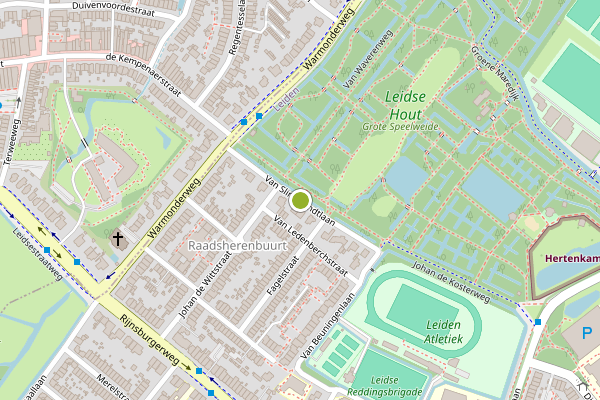 Ambulance-melding op Van Slingelandtlaan, Leiden op 6 augustus, kaart-overzicht