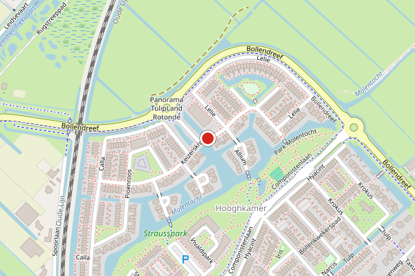Brandweer-melding op Keizerskroon, Voorhout op 6 augustus, kaart-overzicht