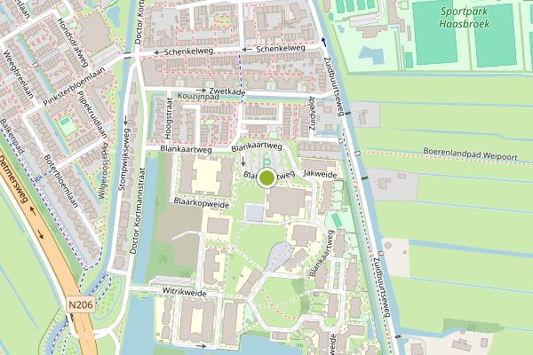 Ambulance-melding op Blankaartweg, Zoeterwoude op 6 augustus, kaart-overzicht