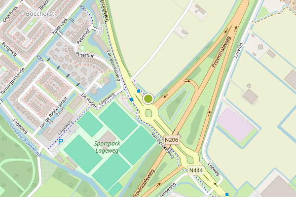 Ambulance-melding op van Berckelweg, Noordwijk op 6 augustus, kaart-overzicht
