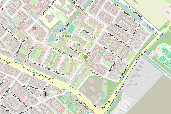 Ambulance-melding op Clusiusweg, Noordwijk op 6 augustus, kaart-overzicht