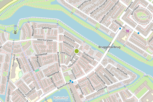 Ambulance-melding op Buitentocht, Leiderdorp op 7 augustus, kaart-overzicht