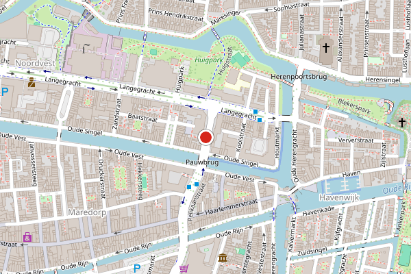 Brandweer-melding op Klokpoort, Leiden op 7 augustus, kaart-overzicht