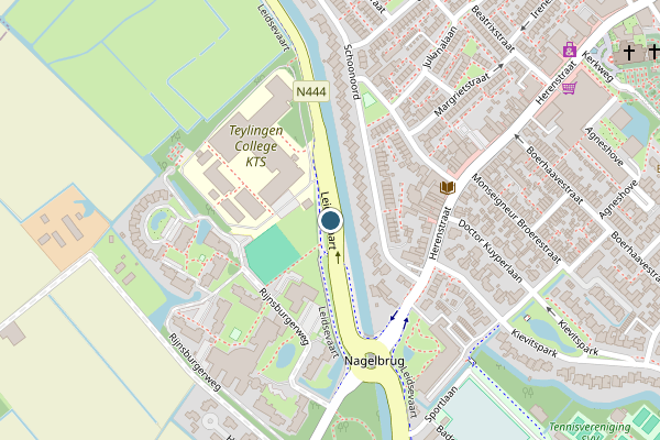 Politie-melding op N444 Leidsevaart, Voorhout op 7 augustus, kaart-overzicht