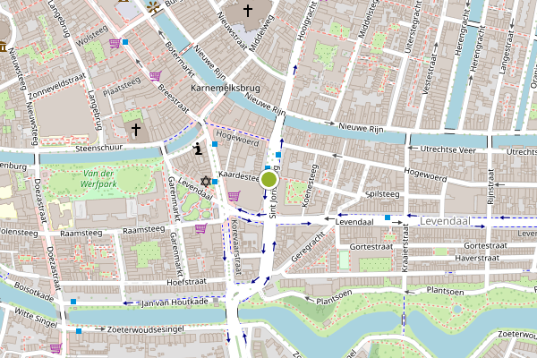 Ambulance-melding op Sint Jorissteeg, Leiden op 7 augustus, kaart-overzicht
