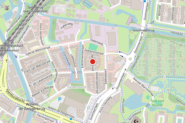 Brandweer-melding op Taptadestraat, Leiden op 7 augustus, kaart-overzicht